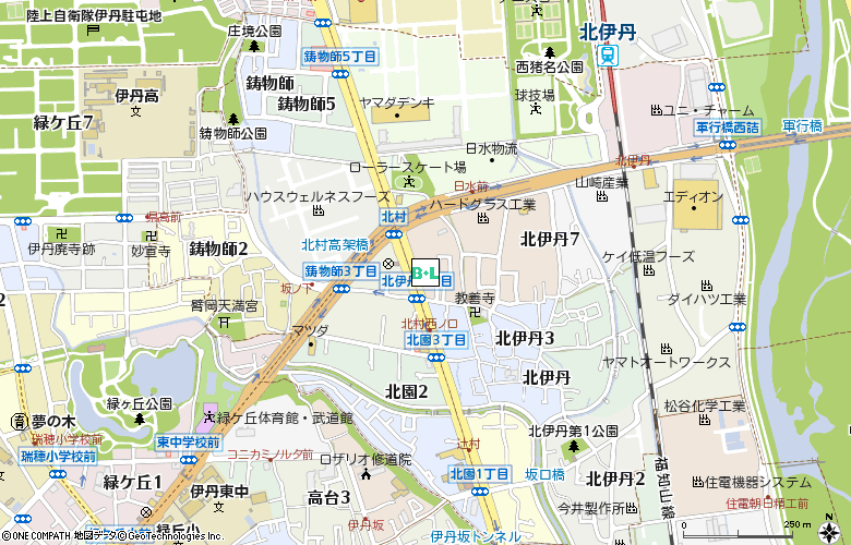 眼鏡市場北伊丹店（００５６１）付近の地図